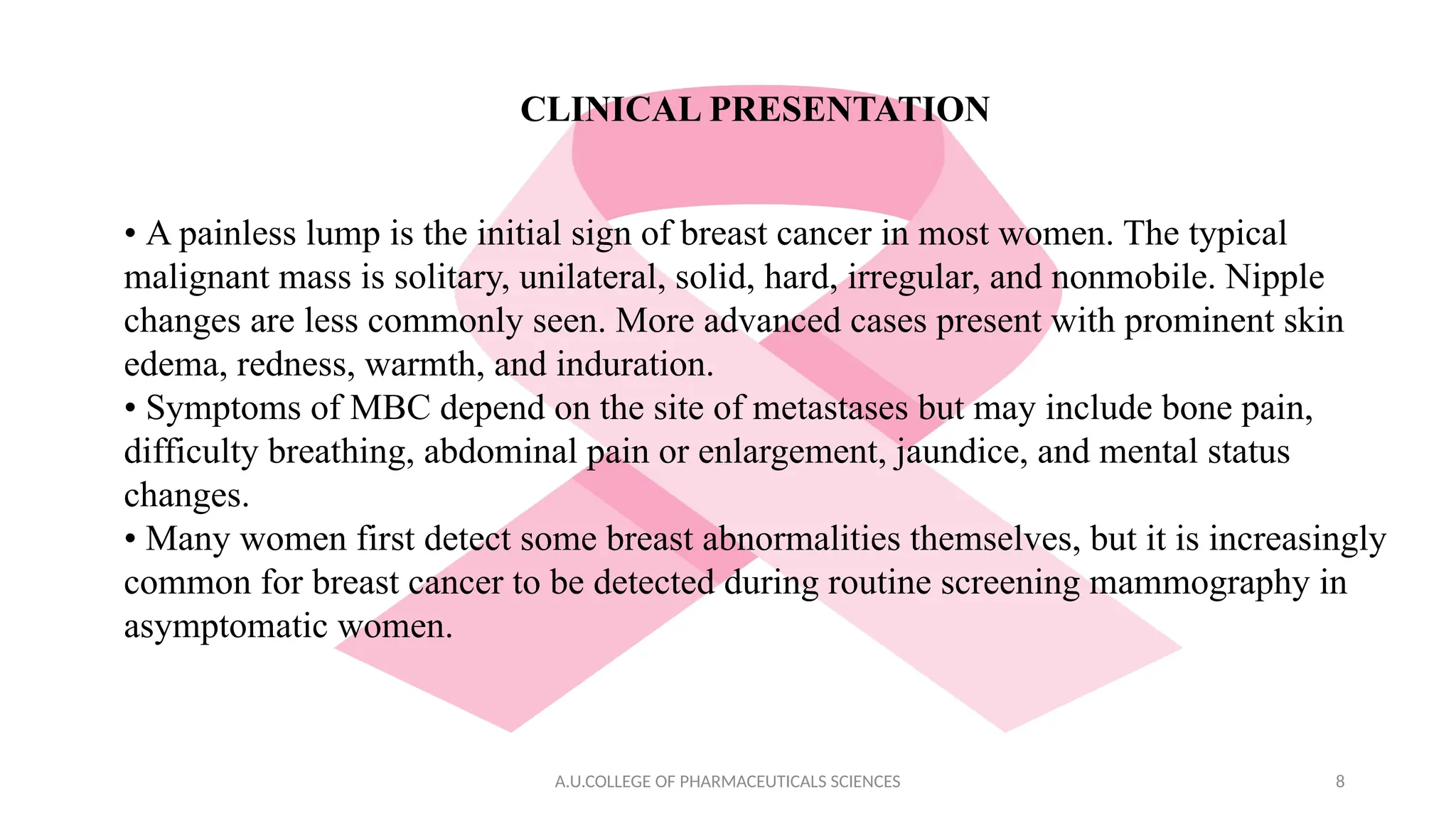 Pharmacotherapy & Pathophysiology of Breast Cancer | PPTX