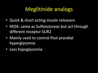50% Basal dose= 9 U divided as 5 U prebreakfast + 4 U at bedtime (G or D)