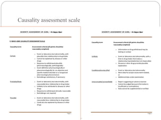 Causality assessment scale
 