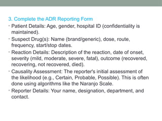 Pharmacovigillance and reporting of Advwrse drug reaction | PPTX
