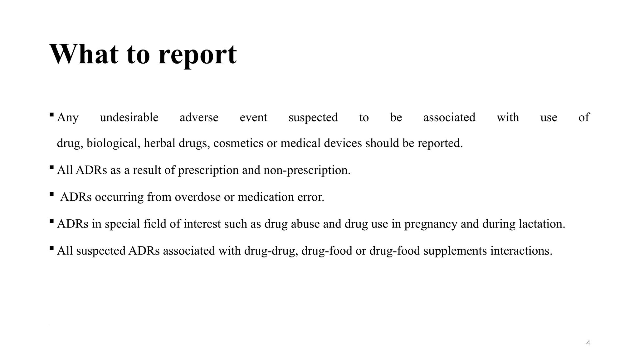 pharmacovigilance and reporting of ADRS. | PPTX