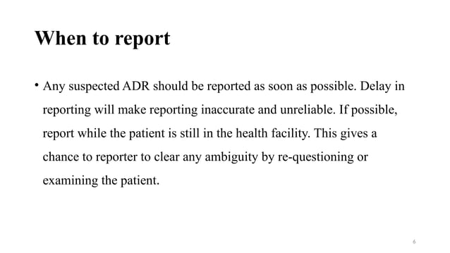 pharmacovigilance and reporting of ADRS. | PPTX