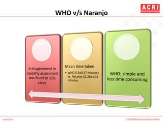 WHO v/s Naranjo
 