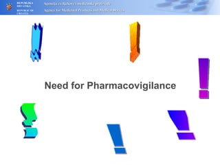 Need for Pharmacovigilance ! ! ! ! ! ! 