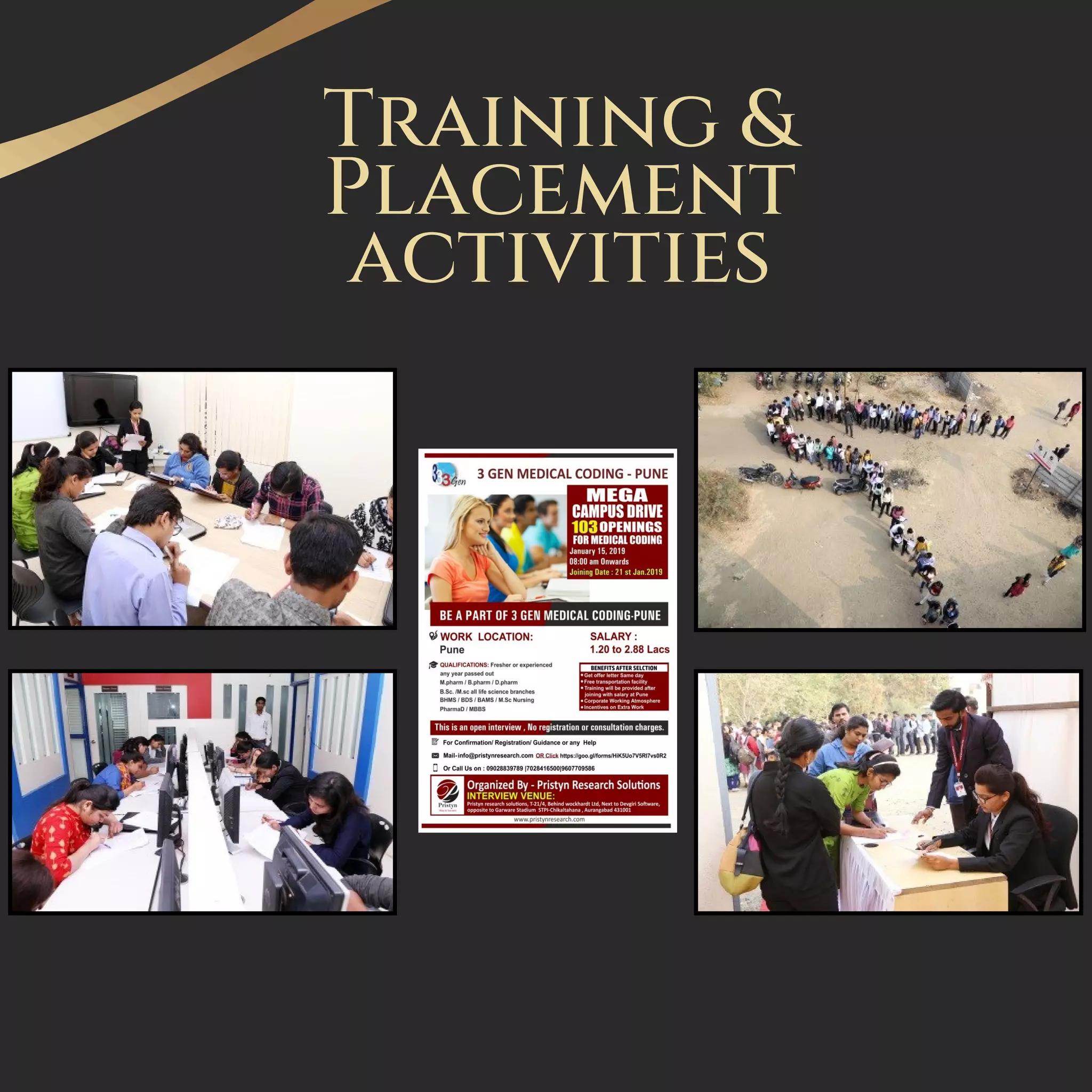 Training &
Placement
activities
 