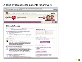 16 
A drive by rare disease patients for answers 
16 
 