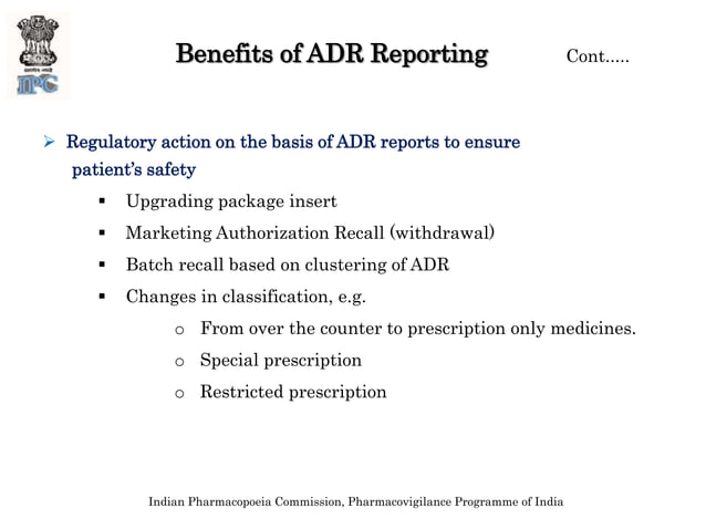 Pharmacovigilance and Method of ADR reporting | PPTX