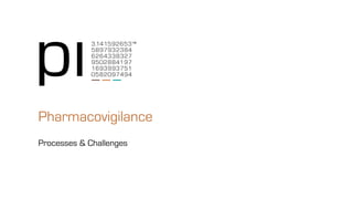 Pharmacovigilance
Processes & Challenges
 