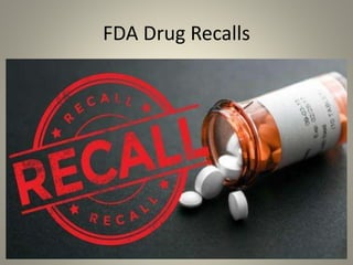 FDA Drug Recalls
 