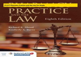 [P.D.F] Pharmacy Practice and the Law For Kindle
 