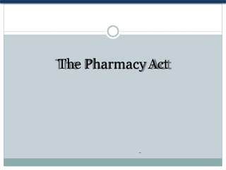 The Pharmacy Act
-
 