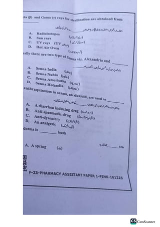Pharmacy assistant Paper 2023       .pdf