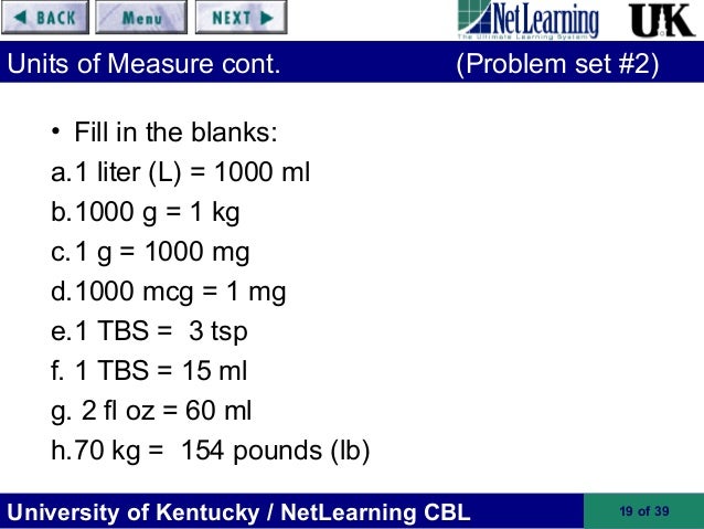 Pharmacy calculations