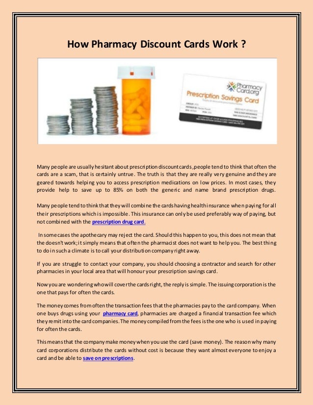 how pharmacy discount cards work many people are usually hesitant about prescription discount cards it is best - Best Prescription Discount Card how pharmacy discount cards work many people are usually hesitant about prescription discount cards it is best - Best Prescription Discount Card