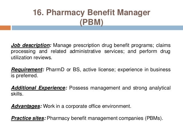 pharmacy manager job description