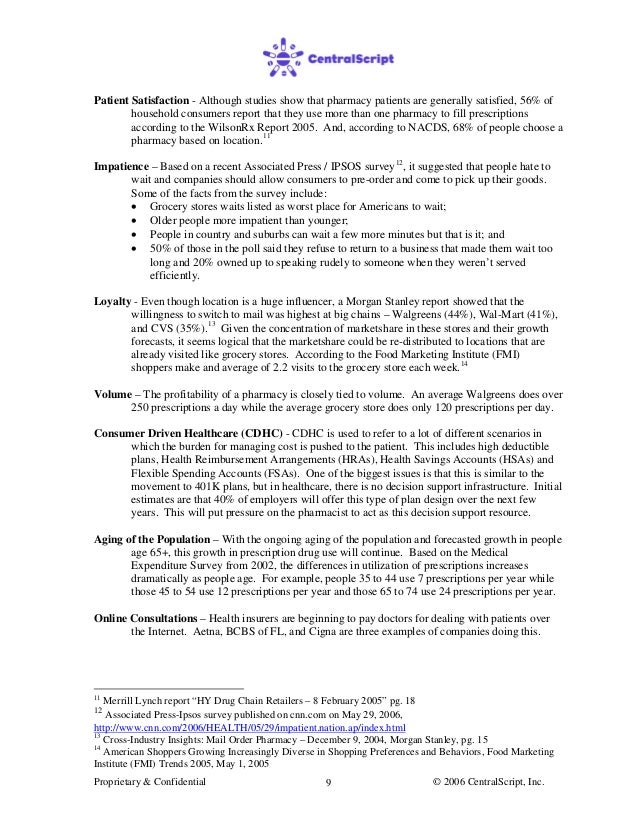 Pharmacy Kiosk Business Plan 2006