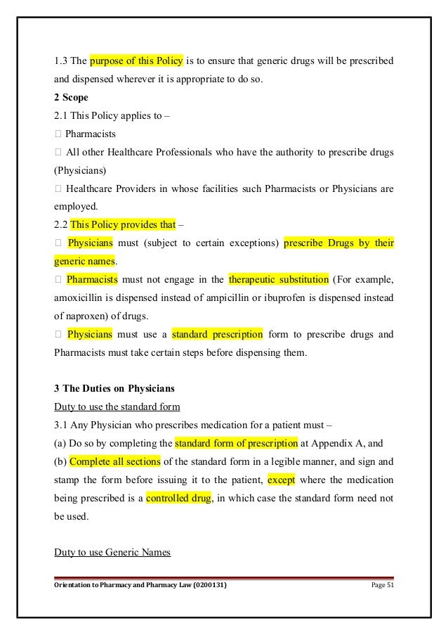 Pharmacy law and regulations 2014