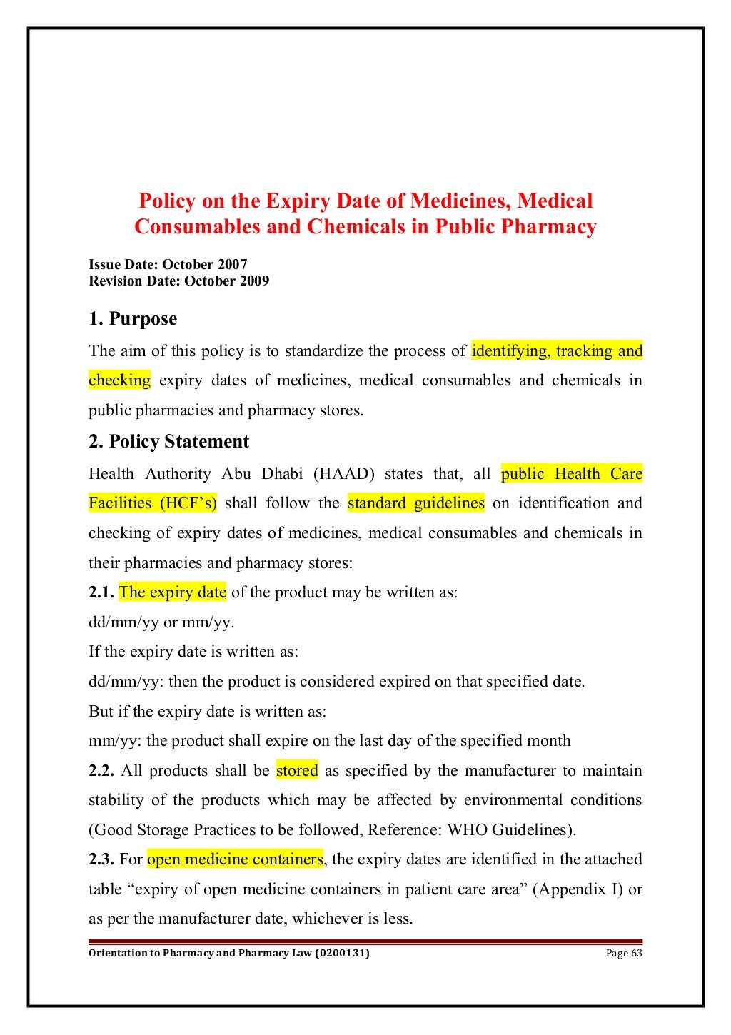 Pharmacy law and regulations 2014