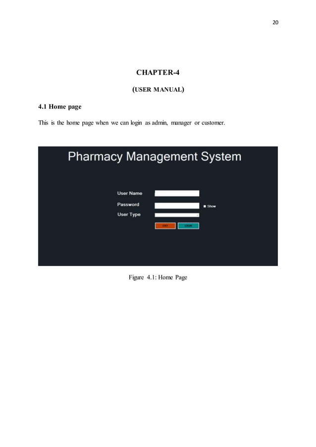 Pharmacy management system project report PDF