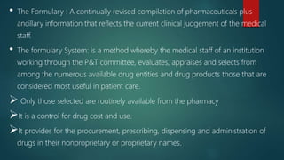 Formularity Pharmacy practice | PPTX