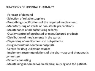 Hospital Pharmacy Service