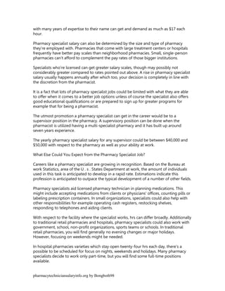 Pharmacy technician salary information | PDF