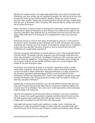 Pharmacy technician salary information | PDF