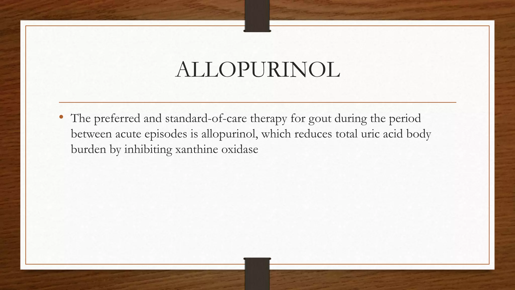 Pharmacology of gout | PPTX