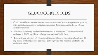 Pharmacology of gout | PPTX
