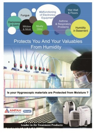 Pharma, Lab, Equipment room, Manufacturing - AMFAH Dehumidifier Brochure