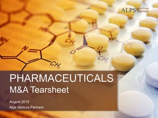 PHARMACEUTICALS
M&A Tearsheet
August 2015
Alps Venture Partners
 