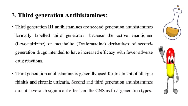 Generation of antihistamine | PPTX | Allergies | Diseases and Conditions