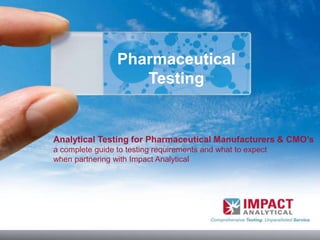 Pharmaceutical Testing Services | PPT | Free Download