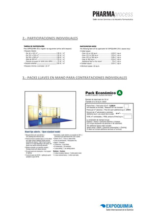 2.- PARTICIPACIONES INDIVIDUALES




3.- PACKS LLAVES EN MANO PARA CONTRATACIONES INDIVIDUALES
 