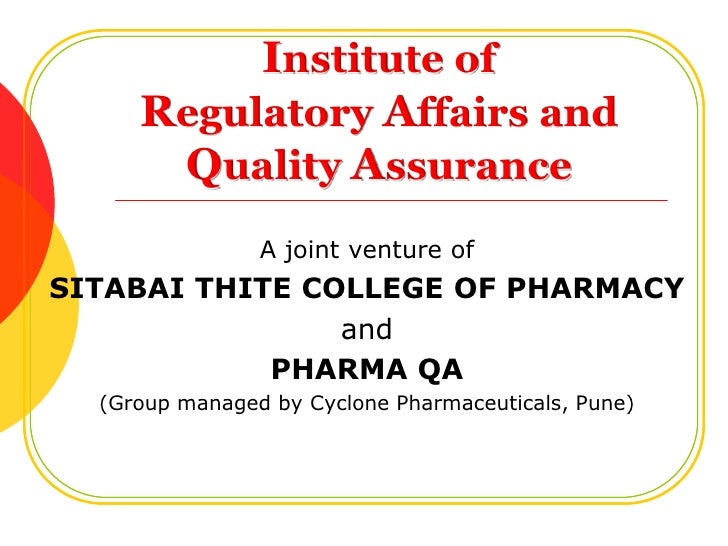 Pharma regulatory and quality assurance