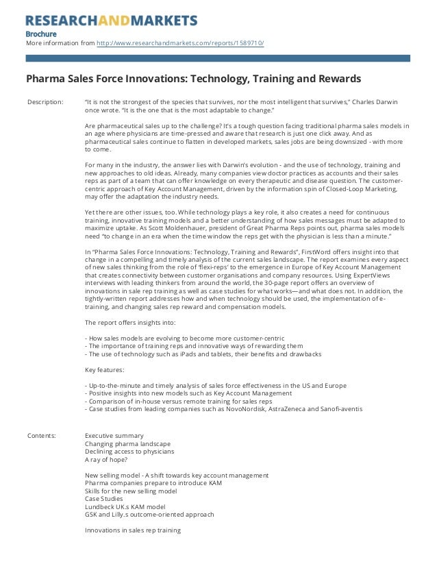 Pharma Sales Force Innovations Technology