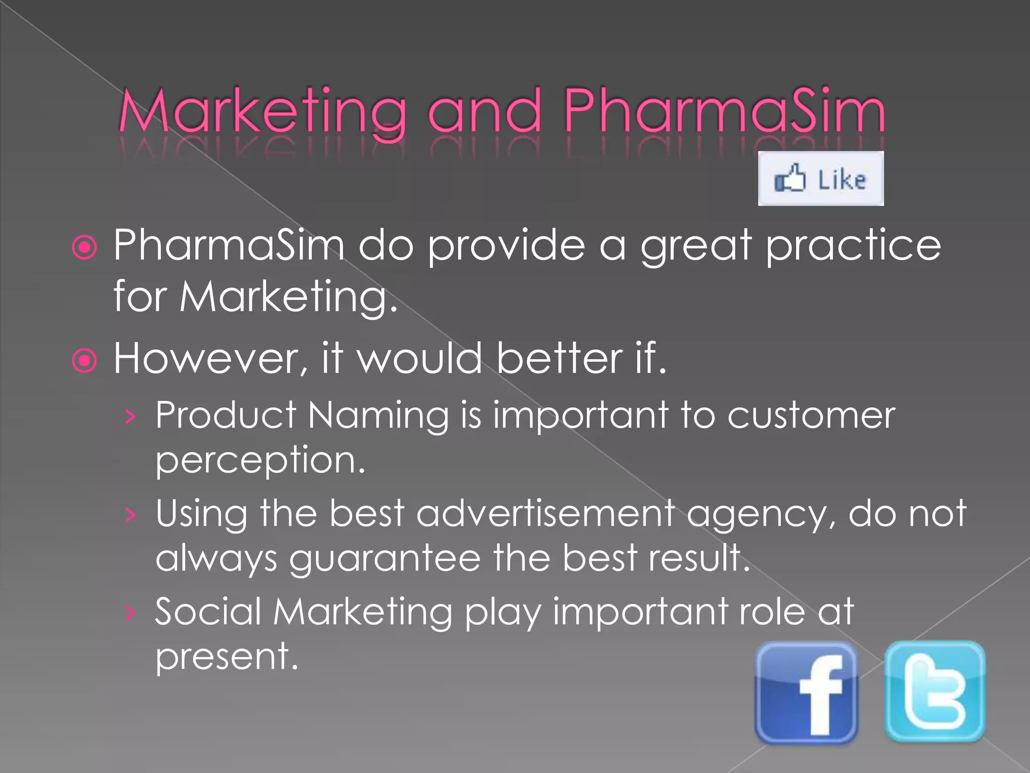 Pharmasim final presentation | PPTX