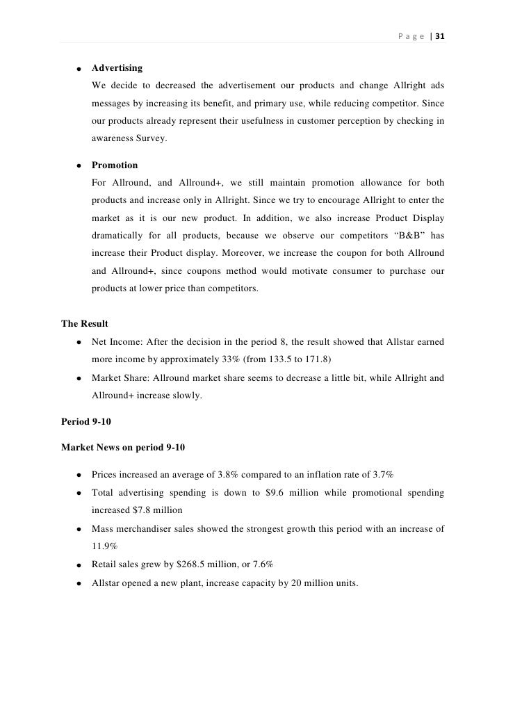 pharmasim final report Pharmasim final simulation report the final report should describe your final results for all allround brands by category the written report must not - 528005. pharmasim final report Pharmasim final simulation report the final report should describe your final results for all allround brands by category the written report must not - 528005.