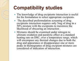 Preformulation Studies | PPTX