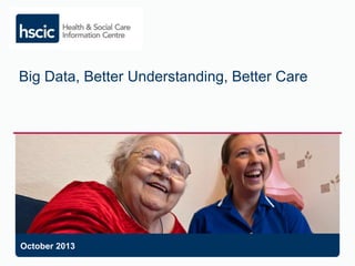 Big Data, Better Understanding, Better Care
October 2013
 