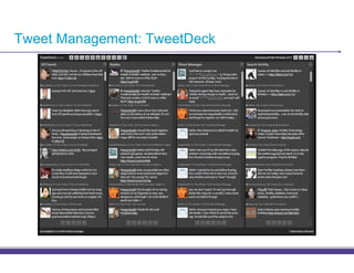 Tweet Management: TweetDeck
 