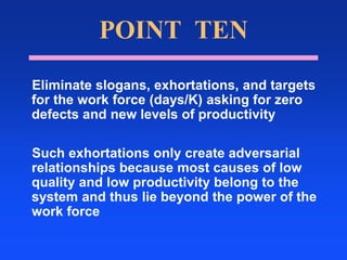 invited back in 1950 by JUSE to consult on improving the quality of Japanese exports