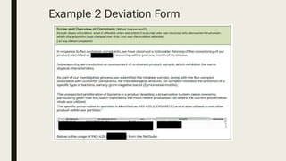Deviation Documents Examples Comprehensive Guide to Deviation and Documentation for Quality ...