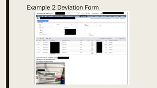 Deviation Documents Examples Comprehensive Guide to Deviation and Documentation for Quality ...