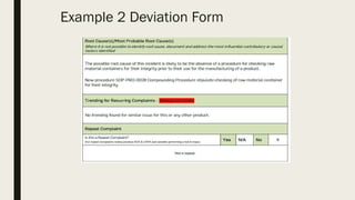 Deviation Documents Examples Comprehensive Guide to Deviation and Documentation for Quality ...
