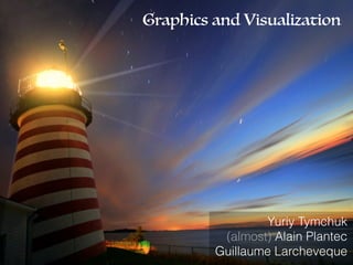 Graphics and Visualization
Yuriy Tymchuk
(almost) Alain Plantec
Guillaume Larcheveque
 