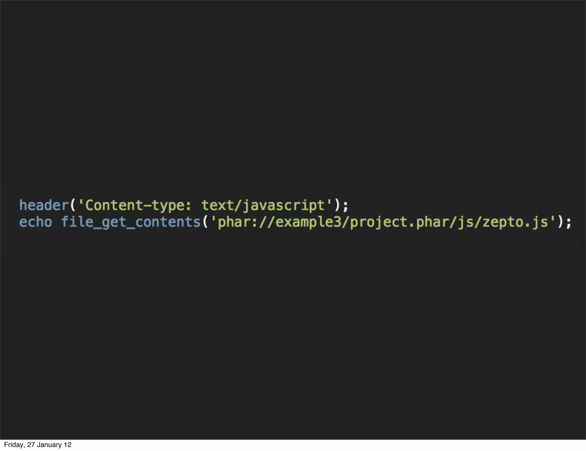 Friday, 27 January 12
 