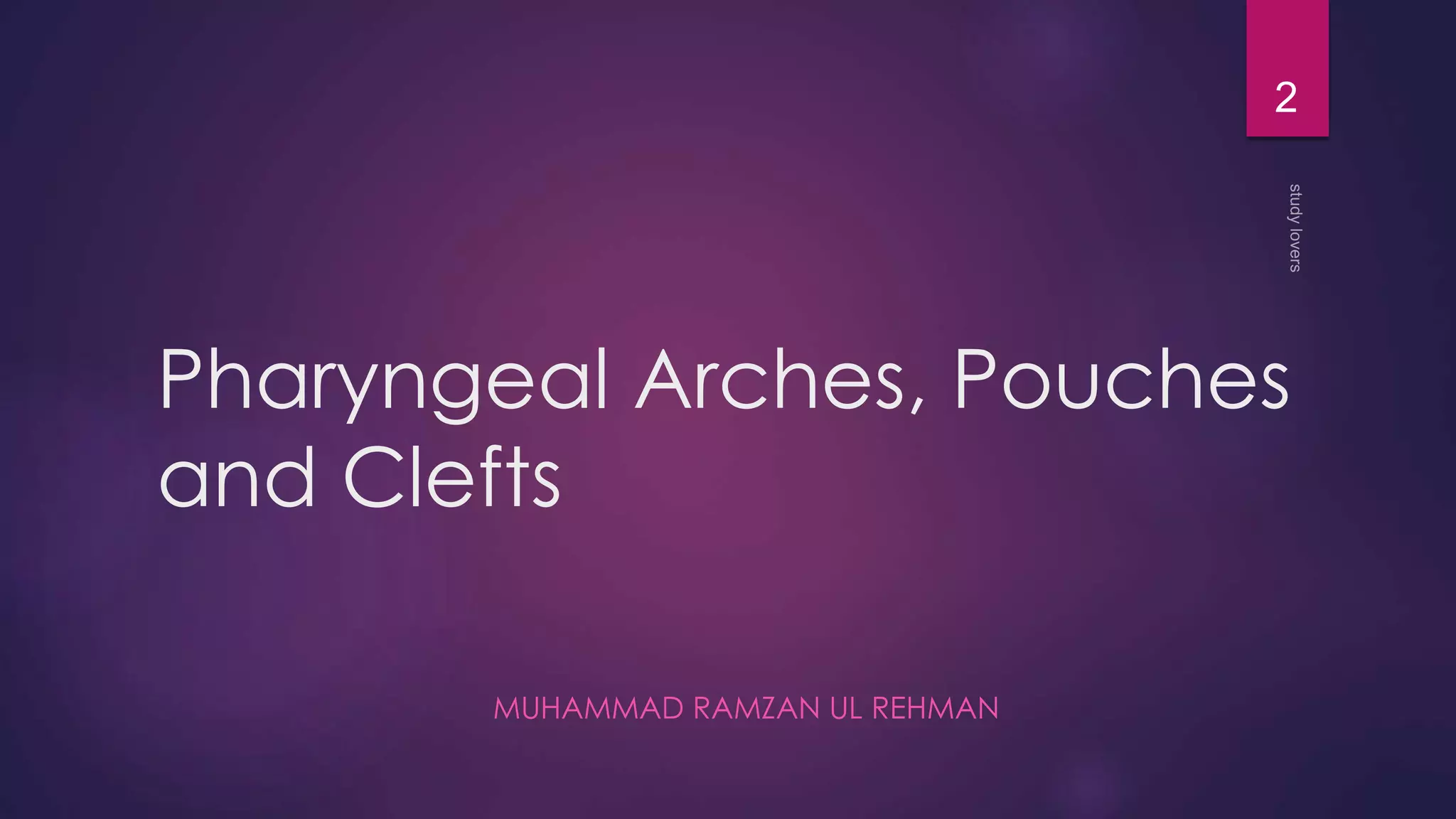 Pharyngeal arches pouches and clefts | PPTX
