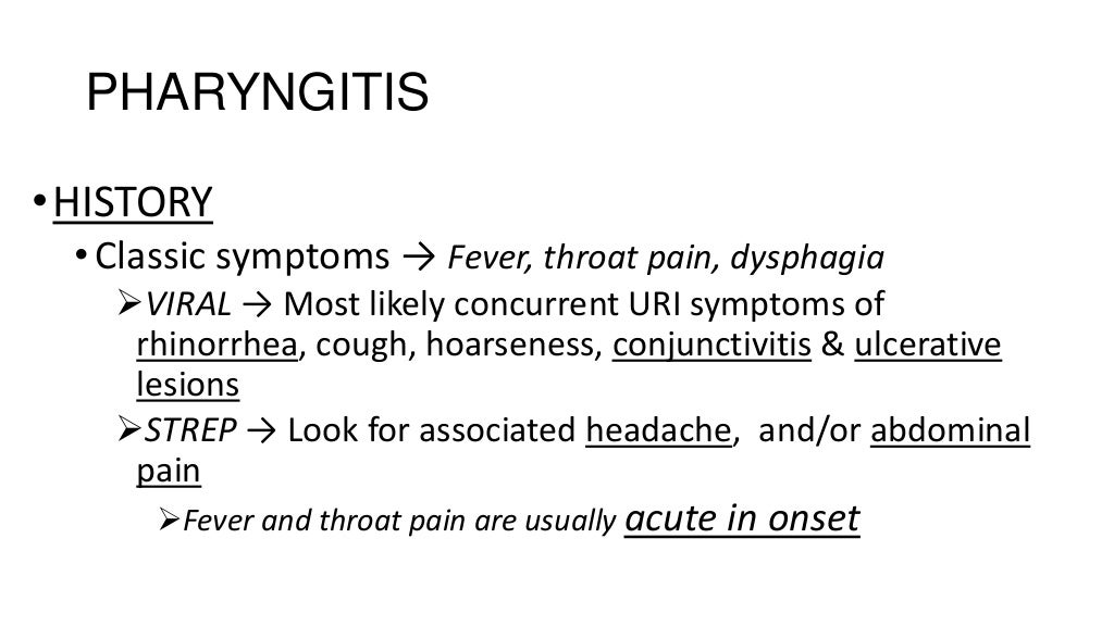 Pharyngitis, laryngitis