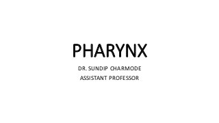 PHARYNX
DR. SUNDIP CHARMODE
ASSISTANT PROFESSOR
 